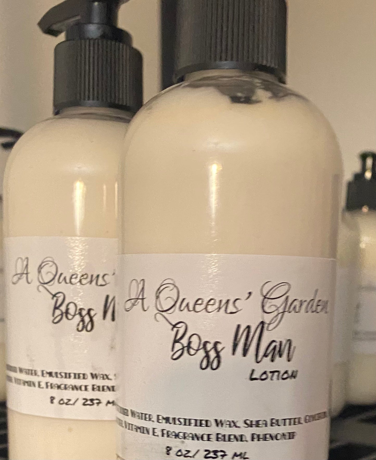 Masculine scented lotion